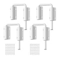 Upgraded Sliding Door Loop Lock, Gate Latches, White-4PCS - color: White-4PCS
