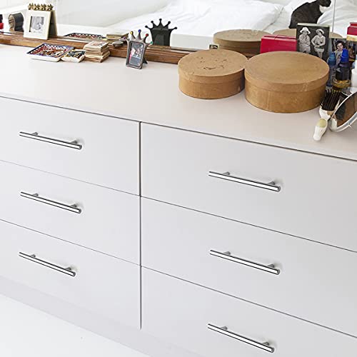 Probrico 30Pack 3-3/4 Inch Polished Chrome Cabinet Pulls, 6 Inches Total Length, Stainless Steel Kitchen Cabinet Hardware, Chrome Drawer Pulls - color: Polished Chrome, size: hole center 3-3/4"