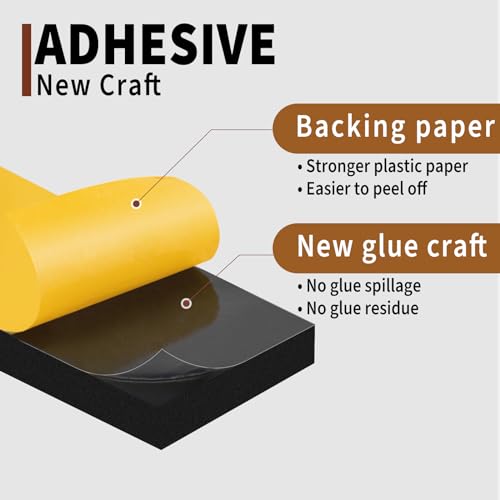 Yotache Weather Stripping Door Seal Strip 1/2 x 1/4 inch, 2 Rolls x 13Ft, New Adhesive Foam Insulation Tape for Door Frames, Windows, Total 26Ft (Pack of 2) - size: 1/2"x1/4"x26 FT (Pack of 2)
