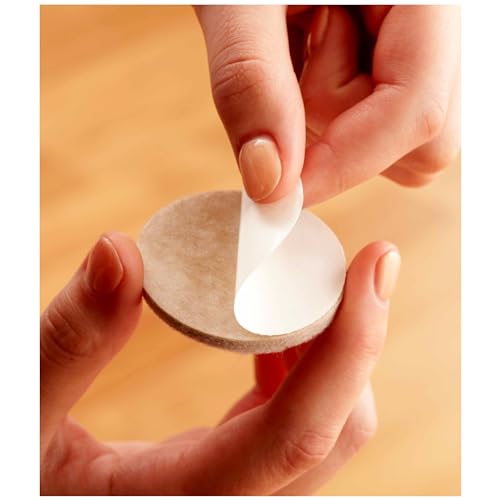 Scotch Felt Pads, Felt Furniture Pads for Protecting Hardwood Floors, Beige, Multi-Pack, 16-3/4 in., 16-1 in., 4-1.5 in., Round, 36 Pads Total