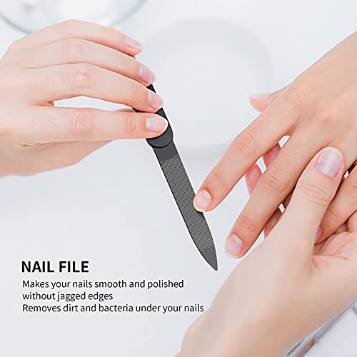 Aogeili Wide Jaw Steel Clippers w/Nail File for Thick Toenail & Fingernail - size: Large/Small/File