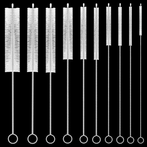 Long Straw Cleaner Brush 10-Pack, 8 Inch Straw Cleaning Brushes