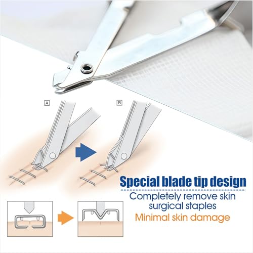Skin Staple Remover ToolGrade Stainless Steel Staple Extractor for Veterinary and Wound Care 1pcs
