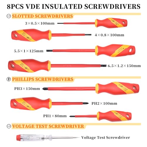13Pcs VDE Insulated Screwdriver & Pliers Set