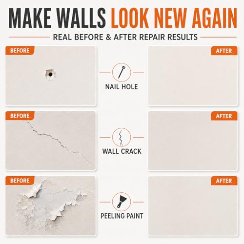 Spackle Wall Repair Kit(Color Match), Drywall Repair Filler for Wall Hole