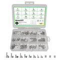 600Pcs 304 Stainless Steel Metric Micro Screws Nuts Assortment, M1 M1.2 M1.4 Sizes, Micro Phillips Head Pan Head Screws, Fully Threaded Kit for Arduino, RC Models, Electronics - size: M1/M1.2/1.4-600Pcs