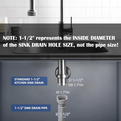 Sink Drain Pipe, Flexible Sink P-Trap Pipe for Kitchen & Bathroom, Gray - color: Gray