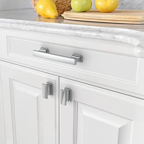 Asidrama 6 Pack 3.75 Inch(96mm) Polished Chrome Kitchen Cabinet Handles, Cabinet Pulls Kitchen Cabinet Hardware for Cupboard Drawer Pulls - color: Polished Chrome, size: 3.75" Hole Center, style: 6 Pack