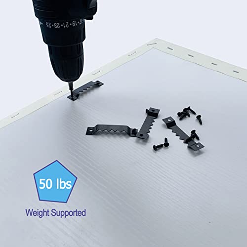 Sawtooth Picture Hangers Heavy Duty - Supports 50 lbs, 50 Pack Heavy Sawtooth Hangers with Screws, for Hanging Canvas Photos Frame Clock Paintings Artwork - size: Heavy Sawtooth - 50 Pack