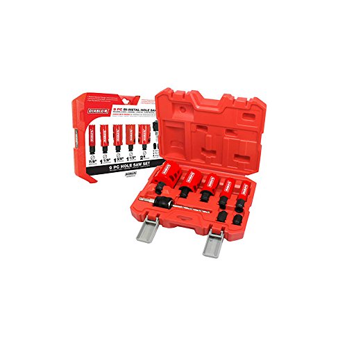 Diablo Bi-Metal Hole Saw Set - 7/8" to 2" Diameter, 9-Pieces - size: 9-Piece, style: Industrial