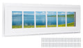 NeatiEase Vinyl Transom Window, 10" x 36" Fixed Glass Household Windows with Grids and Dual-pane Tempered Glass for House, Shed, Doors, Garage, Chicken Coop, Basement (White) - size: 10"x36"