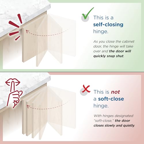 Amerock 1 Pair Half Overlay Self-Closing Concealed Cabinet Hinge - size: Half Overlay Frameless