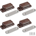 Cabinet Magnetic Catch FNFAI 16 Pack Brown Cabinet Door Magnetic Latch - color: Brown