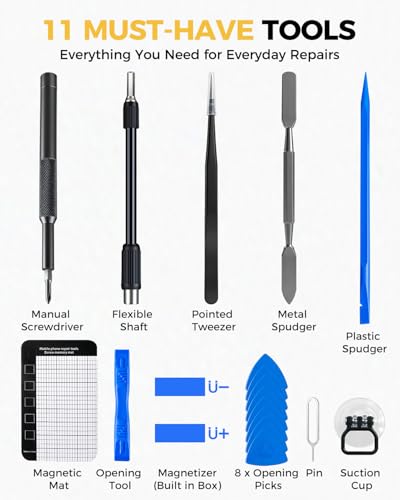 160 in 1 Mini Electric Screwdriver Set: Cordless Precision Power Tool Kit - color: Blue-160in1