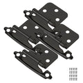 Cabinet Hinges 8 Pack 1/2" Overlay Self-Closing Satin Black - color: Black, size: 8Pack