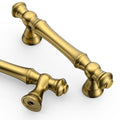 Asidrama 10 Pack 3 Inch(76mm) Vibrant Brushed Moderne Brass Cabinet Pulls Heavy-Duty Solid Kitchen Cabinet Handles Drawer Hardware for Bathrooms Cabinets 3768 - color: Vibrant Brushed Moderne Brass, size: 3" Hole Center, style: 10 Pack