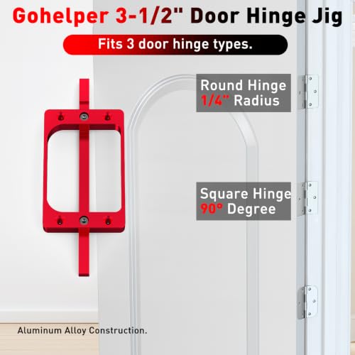 3-1/2" Fixed Size Door Hinge Jig for Door and Jamb, Aluminum Alloy - size: 3.5 in with Door Lock Kit
