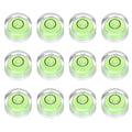 HARFINGTON 12pcs Circular Bubble Spirit Level 12x6mm Mini Round Bubble Spirit Level Little Measuring Layout Tools for TV Industrial Carpentry Picture Frame, Green/Black - color: Green/Black, size: 12x6mm