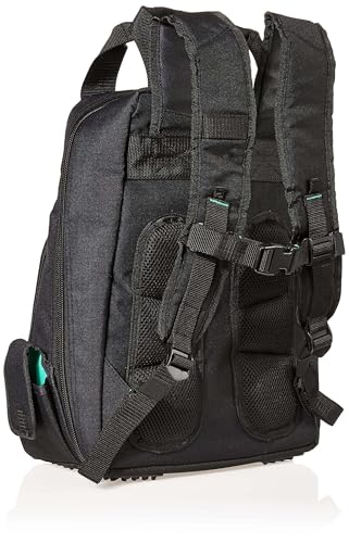 Amazon Basics Tool Backpack with LED Light, 55 Pockets, Padded Shoulder Straps, Tool Storage Bag, Black - size: Backpack