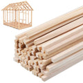 240 Pieces Balsa Wood Sticks Hardwood Square Wooden Craft Dowel Rods Unfinished Balsa Wood Sheets 12 Inch Thin Wooden Strips 1/4 Inch 1/8 Inch for DIY Molding Crafts Projects Making