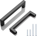 KNOBWELL 6 Pack 5 inch Black Cabinet Handles Drawer Pulls Kitchen Handles - color: Matte Black, size: Hole Center:5 inch(128mm)