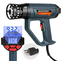 WRAPXPERT Heat Gun for Vinyl Wrap/Window Tint with Digital LCD 2000W 122℉-1202℉（50℃- 650℃) Variable Temperature Control Memory Function for Car Wrap, Crafts, Shrinking Tubing, Stripping Paint - color: Blue Lcd
