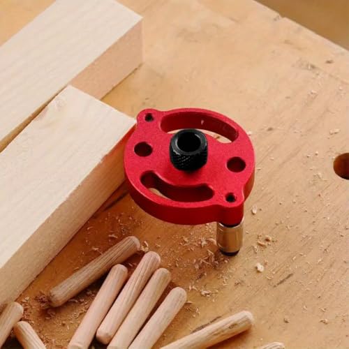 Drill Guide Locator Self Centering Doweling Jig, 3/4/5/6/7/8/9/10mm Self Center Dowel Jig Handheld, Straight Holes Wood Panel Hole Puncher Center Finder Woodworking Joints Tool