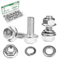 15 Sets M8-1.25 x 20mm Flanged Hex Head Bolts and Nuts Kits - size: M8-1.25 x 20mm