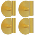 Bntuk Wall Towel Hooks, Adhesive Hooks for Coat Waterproof Shower Hook - color: Gold, size: 4 Pack