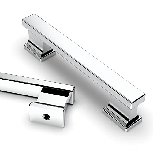 Asidrama 6 Pack 3.75 Inch(96mm) Polished Chrome Kitchen Cabinet Handles, Cabinet Pulls Kitchen Cabinet Hardware for Cupboard Drawer Pulls - color: Polished Chrome, size: 3.75" Hole Center, style: 6 Pack
