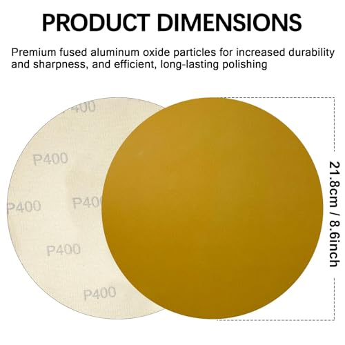 9 Inch Drywall Sanding Discs 400 Grit Set - size: 9 Inch 400 Grit Sanding Discs