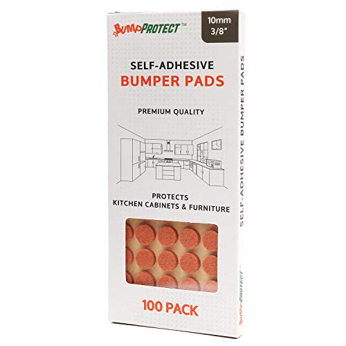 Furniture Felt Pads 3/8" (10mm) Diameter Round 3M Self Adhesive Protects Kitchen Cabinets, Drawers, Desks and Furniture Against Bumps and Scratches 100 Pack - Sienna (Maple) - color: Sienna 100 Pack