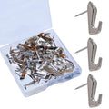 30 PCS Push Pin Picture Hooks, Push Pin Hangers, Decorative Push Pins for Wall Hanging, Thumb Tacks for Hanging, Bulletin Board Hooks (Silver) - style: Silver