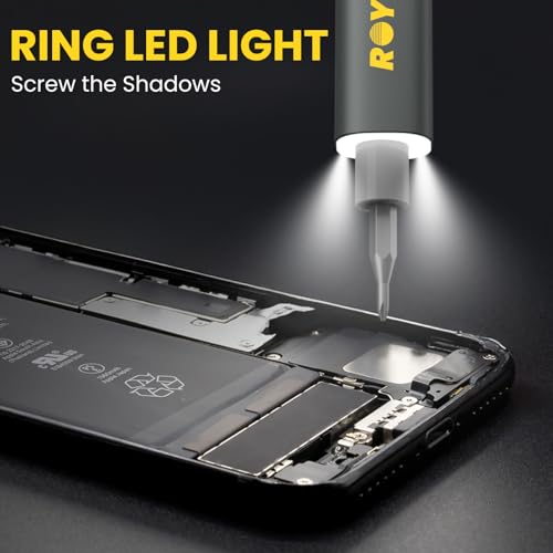 Mini Electric Screwdriver Set 3.7V, Precision Electric Screwdriver Cordless 80-in-1, 4 Torque Settings, 60 S2 Metal Bits, Magnetic Storage, Repair Tool for Electronics Watch Laptop Clocks Cameras
