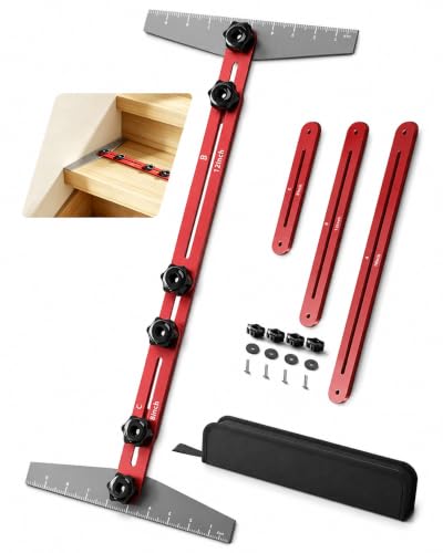 BRL Stair Tread Template Tool, Adjustable 8-60 Inch, Woodworking Tools