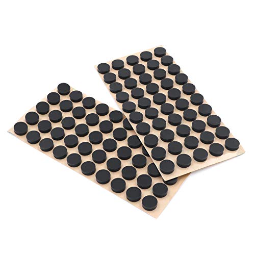 Furniture Silicone Rubber Pads 3/8" (10mm) Diameter Round 3M Self Adhesive Protects Kitchen Cabinets, Drawers, Desks and Furniture Against Bumps and Scratches 100 Pack - Black - color: Black Silicone 100 Pack