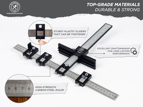 Cabinet Hardware Jig Tool - Precise Drilling Cabinet Handle Jig - Adjustable Cabinet Jig - Perfect for Kitchen Handles - Jig for Handles and Pulls