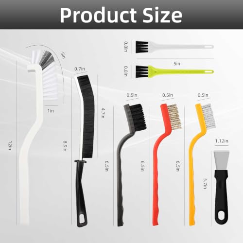 12Pcs Crevice Cleaning Brush, Multifunctional Grout Brush