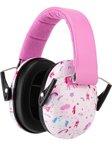 Kids Noise Canceling Earmuffs, 25-30dB Noise Reduction Ear Protection, Adjustable Headband Concert Fireworks, Autism - color: Pkcb