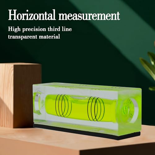 High precision mini bubble, double line small bubble, three line flat ball level, household level ruler can be turned 180 degrees (Magnetic, 52 * 20 * 15mm（4PCS)) - size: 52*20*15mm（4PCS)