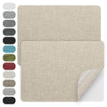 WILDREEDS 2 Pcs 8 x11 Inch Linen Repair Patches, Self-Adhesive Fabric Patch for Sofas, Couch, Furniture,Tote Bags, Car Seats (Beige) - color: Beige