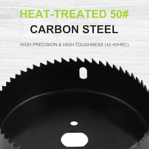16-Piece Hole Saw Kit for Wood, Drywall & PVC, 3/4"-5" - size: Carbon Steel 16Pcs