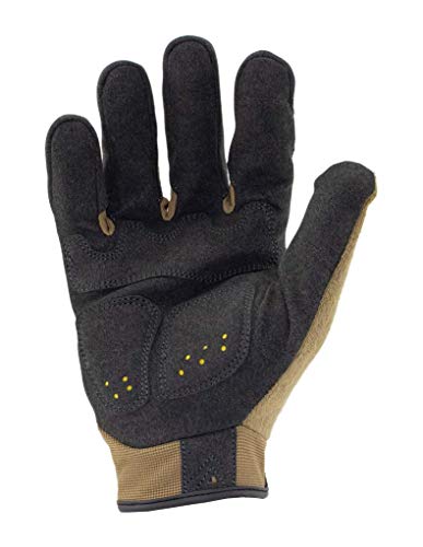 Ironclad Command Impact Work Gloves; Touch Screen Gloves Conductive Palm & Fingers, Impact Protection, Machine Washable - color: Brown, size: Medium (Pack of 1)
