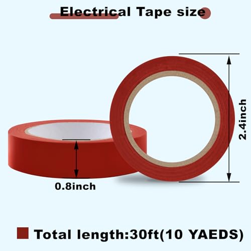 Romeda 9 Pack Electrical Tapes, Electrical Tape Water, Sun, and Oil Resistant, Electrical Tape is Suitable for Most Domestic, Commercial, and Industrial environments - Brown - color: Brown