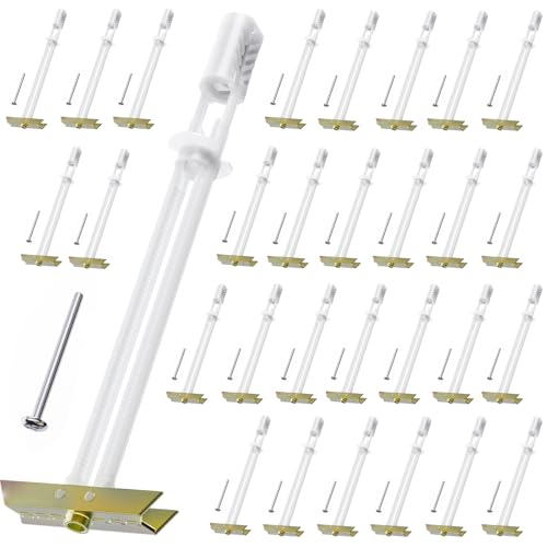 Drywall Anchor with Included Bolts for 1/4”-20, Heavy Duty Hollow Wall Anchors for TV Mounting Kit, Stainless Steel Hollow Wall Anchors Holds up to 270lbs Each in 1/2” Drywall (Pack of 30) - size: 1/4”-20: Pack of 30