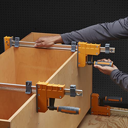 Bora 18" Parallel Clamp Set, 2 Pack of Woodworking Clamps with Rock-Solid, Even Pressure, 571118T, Rustic Brown - size: 18"