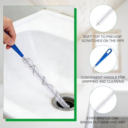 5 Pcs Hair Drain Clog Remover Tool,Hair snake Tool Opener