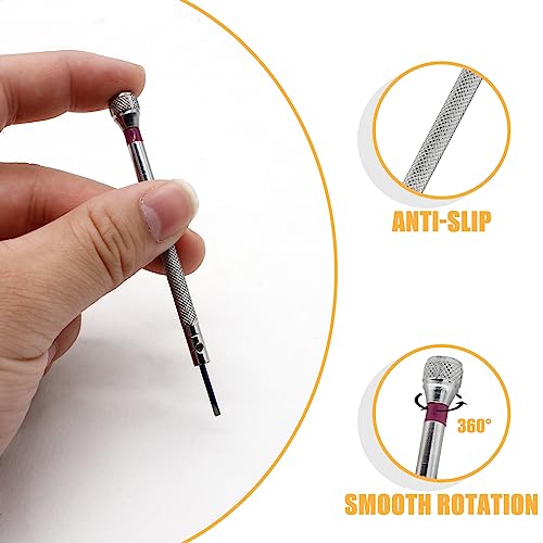 Hordion 8Pcs Micro Precision Screwdriver Set 0.6-2mm, Flat - size: 8Pcs Flat