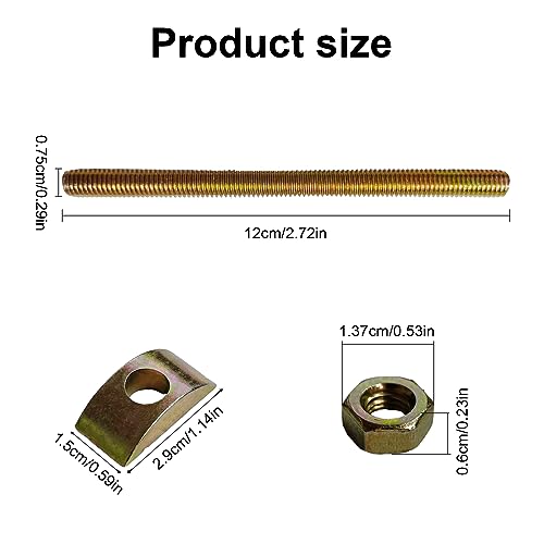 12Pcs Countertop Connector Bolts, M8x120mm Joint Fasteners Drawbolt