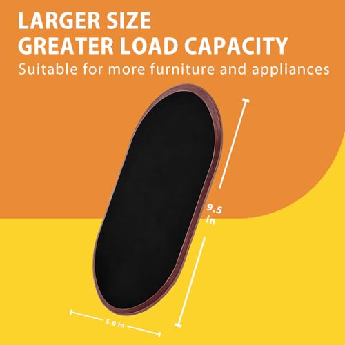 Furniture Sliders, 9 1/2" Sliders for Carpet Hardwood Floors Large Heavy Furniture, Reusable Heavy-Duty Gliders Movers Plastic Moving Pads Protectors (4 PCS 9 1/2" Brown) - size: 4 PCS 9 1/2" Brown